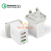 Three Port Quick Charge QC 3.0 18W Wall Charger 