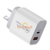 USB C Wall Charger Block 25W, Type C And QC 3.0 Dual Port Fast Charger