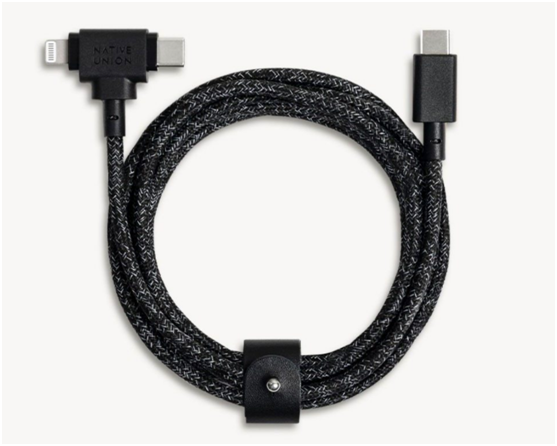 T-shaped plug MFi certification, Native Union launched CtoC, CtoL two-in-one fast charging data cable