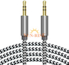 Nylon 3.5mm Stereo Audio Cable Extension Male