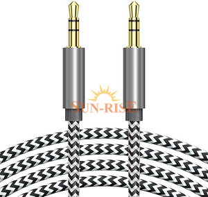 Nylon 3.5mm Stereo Audio Cable Extension Male