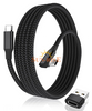 Right-Angled USB Type C To C 100W Cable with USB A Adapter